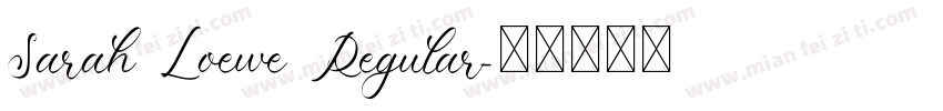 Sarah Loewe Regular字体转换